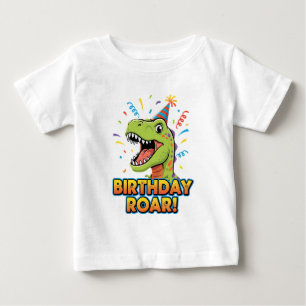T-shirt Pour Bébé Conception de fête d'anniversaire de dinosaure mig