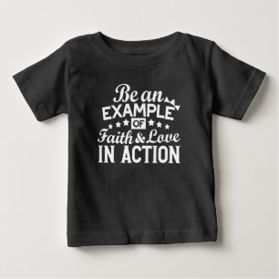 T-shirt Pour Bébé Conception de la motivation chrétienne - Foi, Amou