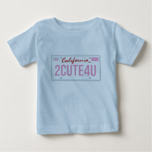 T-shirt Pour Bébé conception de la plaque d'immatriculation
