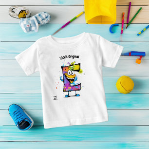 T-shirt Pour Bébé Conception de monogramme coloré E – Design amusant