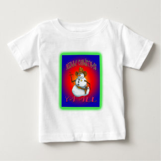 T-shirt Pour Bébé Conception de Snowman coloré western Howdy