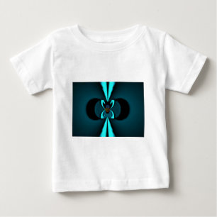 T-shirt Pour Bébé Conception de voyants cyan et noir de bord coupant