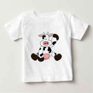 T-shirt Pour Bébé Conception mignonne de bande dessinée de vache