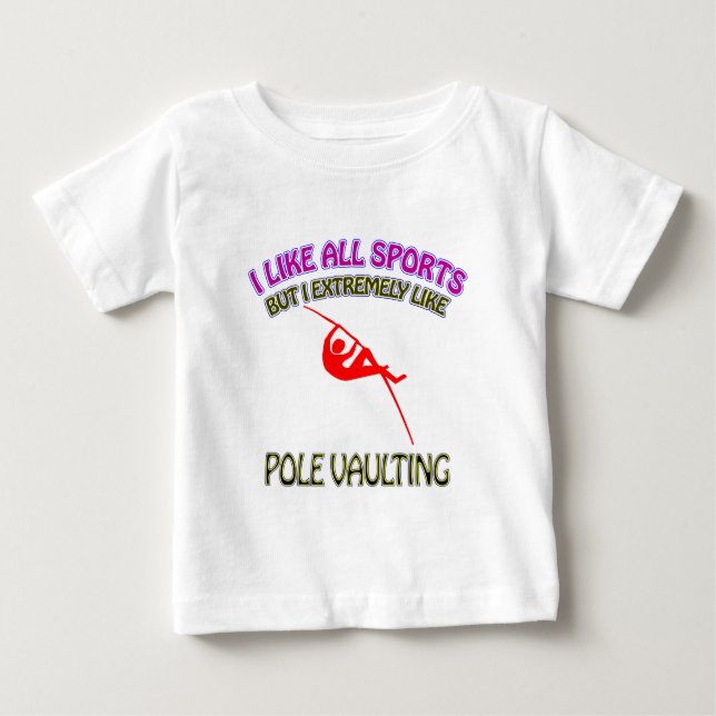 T-shirt Pour Bébé Conceptions de saut à la perche (Devant)