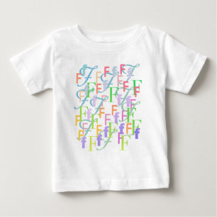T-shirt Pour Bébé Confettis en forme de lettre "F"