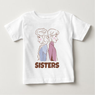 T-shirt Pour Bébé Congelé 2 Anna & Elsa - Soeurs