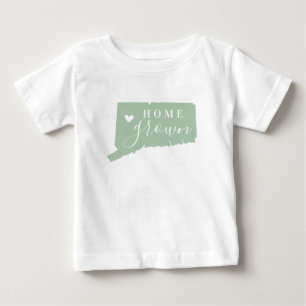 T-shirt Pour Bébé Connecticut - Maison cultivée   Carte d'état des c