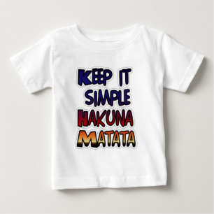 T-shirt Pour Bébé Conserver Simple Hakuna Matata Art Print