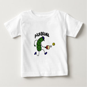 T-shirt Pour Bébé Conserves au vinaigre drôles jouant Pickleball