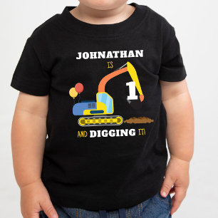 T-shirt Pour Bébé Construction 1er Anniversaire