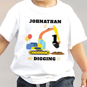 T-shirt Pour Bébé Construction 1er Anniversaire