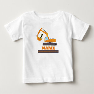 T-shirt Pour Bébé construction 1er anniversaire - personnalisation d