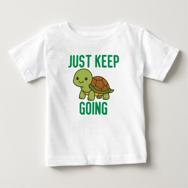 T-shirt Pour Bébé Continuez simplement (Devant)