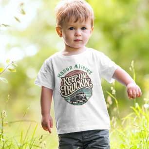 T-shirt Pour Bébé Continuez sur les années 60 rétro de Truckin Perso