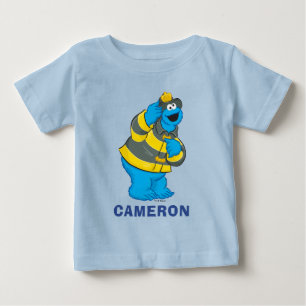 T-shirt Pour Bébé Cookie Monster Costume de pompier