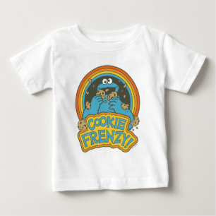 T-shirt Pour Bébé Cookie Monster Vintage Frenésie de Cookies