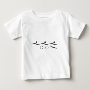 T-shirt Pour Bébé Cool Design de triathlon imprimé sur divers consom