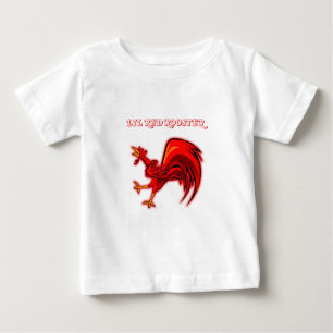 T-shirt Pour Bébé Coq de rouge de Lil