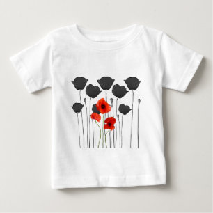 T-shirt Pour Bébé coquelicot