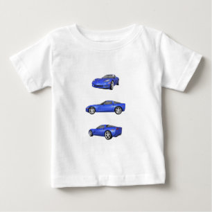 T-shirt Pour Bébé Corvette bleue :
