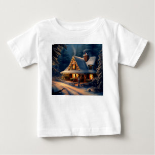 T-shirt Pour Bébé Cottage de Noël 1