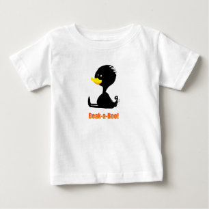 T-shirt Pour Bébé Coucou! Canard de dessin animé mignon avec jeu de