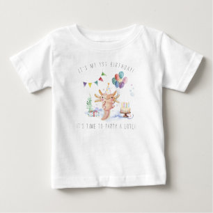 T-shirt Pour Bébé Couleur d'eau douce Axolotl fête d'anniversaire