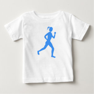 T-shirt Pour Bébé Coureur (Femme) - Bébé bleu