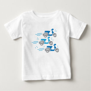 T-shirt Pour Bébé course de vélomoteur de trois scooters