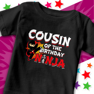 T-shirt Pour Bébé Cousin de style BD de fête du Ninja d'anniversaire