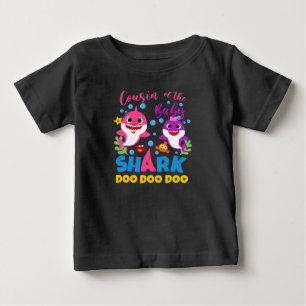 T-shirt Pour Bébé Cousin Du Bébé Requin Anniversaire Cousin Requin