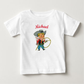 T-shirt Pour Bébé Cow-boy de Western Rodeo avec nom personnalisé