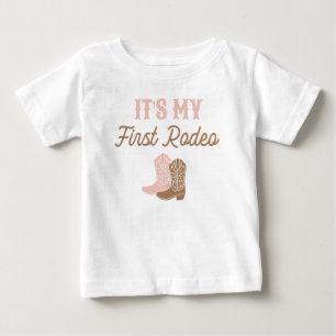 T-shirt Pour Bébé Cowgirl Premier Rodéo Anniversaire