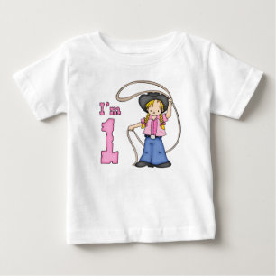 T-shirt Pour Bébé Cowgirl Roper 1er anniversaire