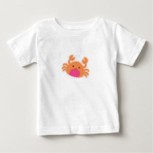 T-shirt Pour Bébé Crabe caricaturale orange
