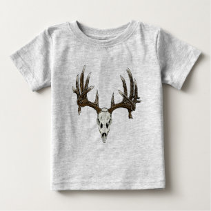 T-shirt Pour Bébé Crâne 1 de cerf de Virginie