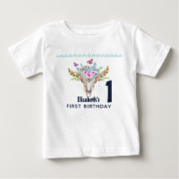 Crâne Boho avec papillons et fleurs Anniversaire