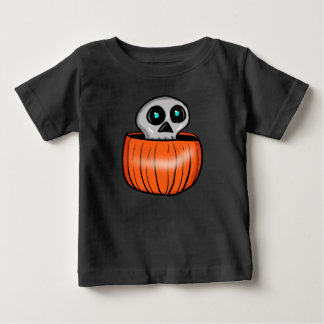 T-shirt Pour Bébé Crâne dans citrouille
