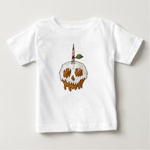 T-shirt Pour Bébé Crâne de pomme de caramel doux à la mort