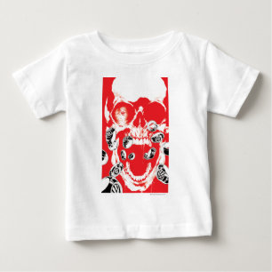 T-shirt Pour Bébé Crâne et anneaux - rouge
