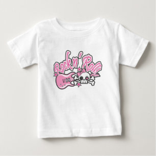 T-shirt Pour Bébé Crâne Girly Rock n' Roll