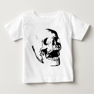 T-shirt Pour Bébé Crâne Noir Blanc