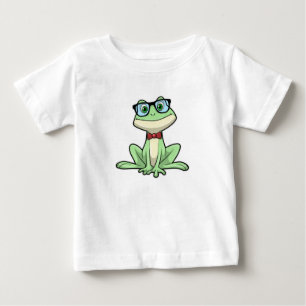 T-shirt Pour Bébé Cravate de lunettes pour étudiants Nerd grenouille