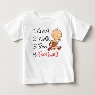 T-shirt Pour Bébé Crawl Walk Run Football