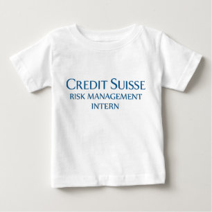 T-shirt Pour Bébé Credit Suisse stagiaire en gestion des risques
