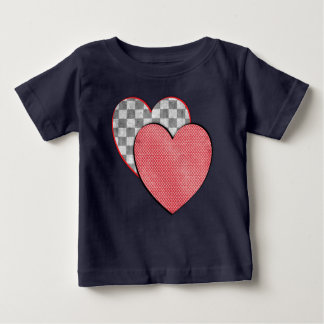 T-shirt Pour Bébé Creeper biologique pour nourrissons Coeurs