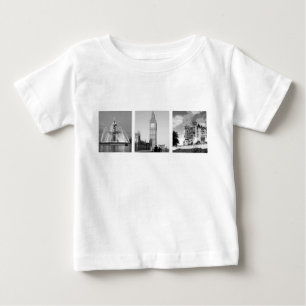 T-shirt Pour Bébé Créer-Votre-Propre collage de 3 photos