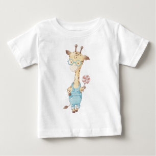 T-shirt Pour Bébé Créez votre propre petite Giraffe Lollipop