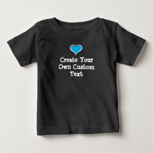 T-shirt Pour Bébé Créez votre propre texte personnalisé avec Blue He