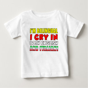 T-shirt Pour Bébé Cri Bilingue En Italien